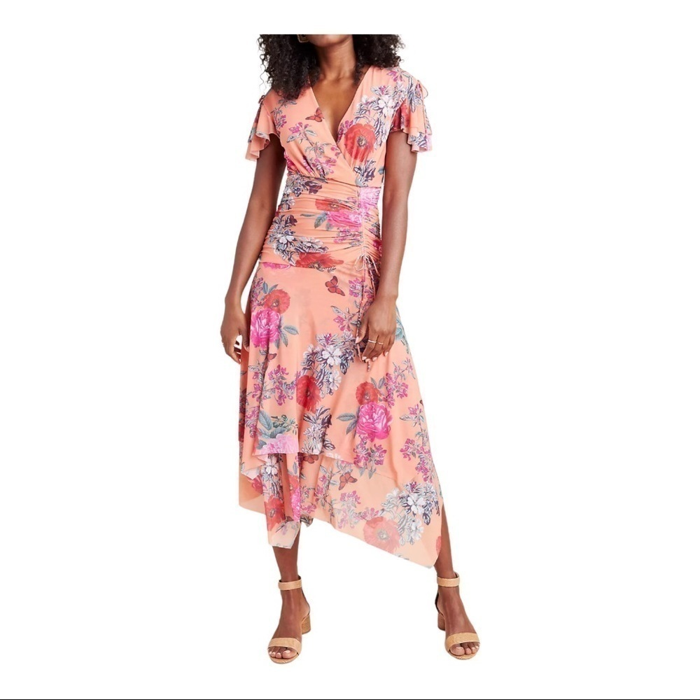 Maeve Anthropologie Simone Floral Midi Dress Small